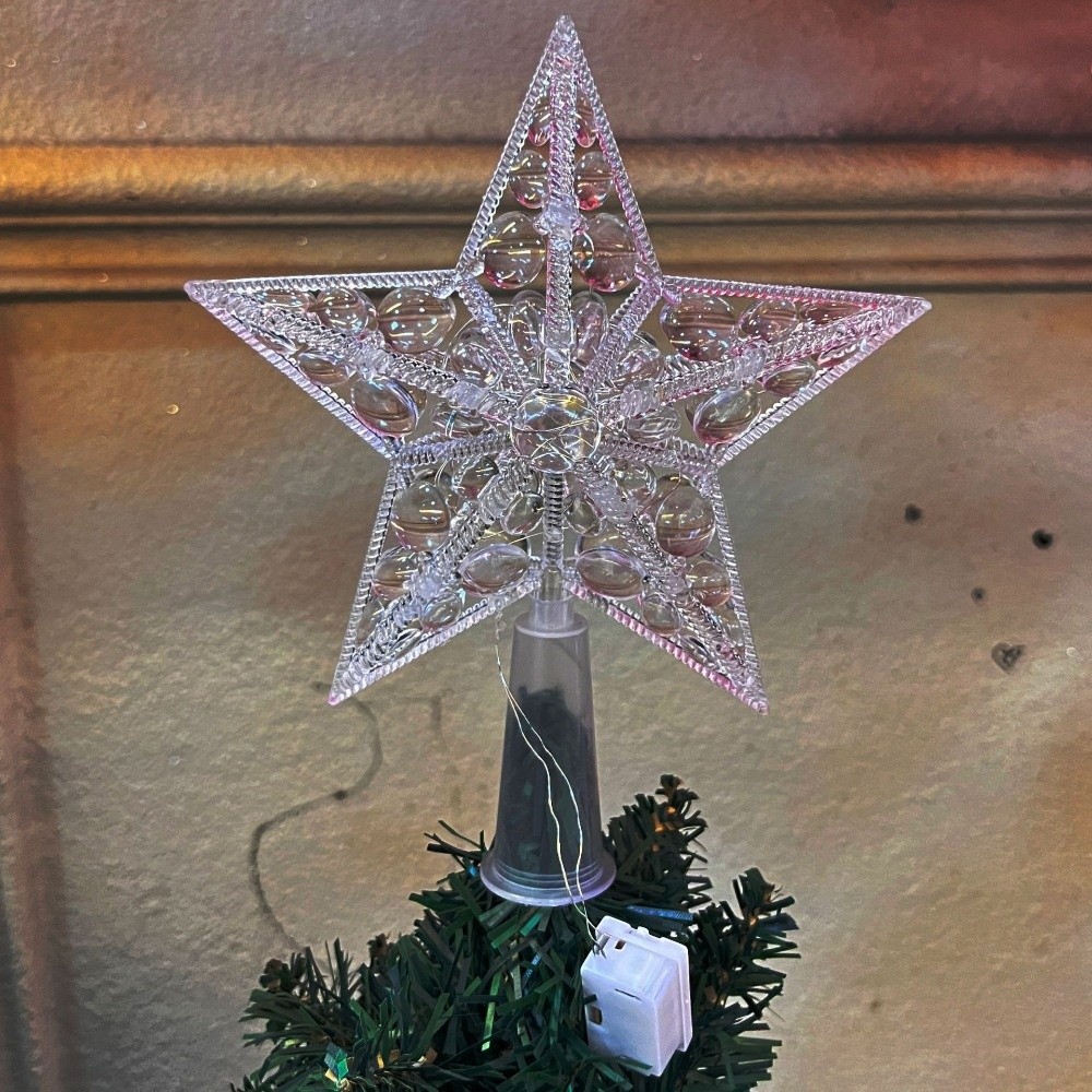 Star Tree Topper - Décoration d'arbre de noël en plastique,